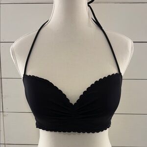 Victoria's Secret Black Ruffle Bikini Top